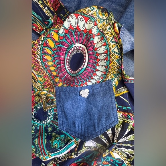 Apple Bottom Vintage Women’s Plus Size Sleeveless Chiffon Chambray Top XXL - Picture 2 of 10